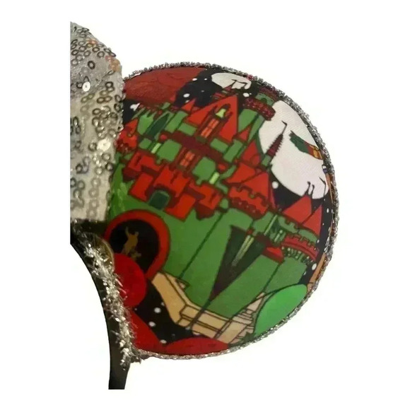 Disney Minnie Mouse Ears Christmas Ears with Silver Bow - Picture 3 of 8